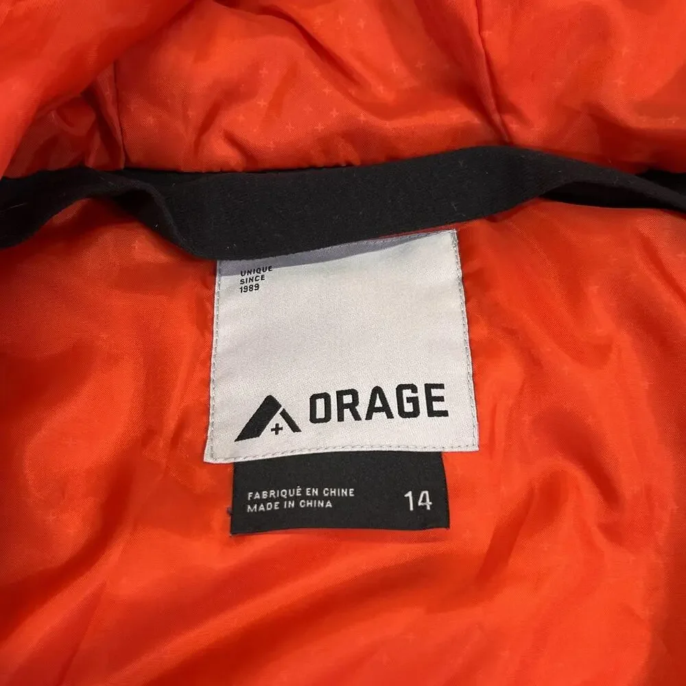 Orage Jacket Kids 14 Multicolor Colorblock Hooded Insulated Ski Winter Snow
